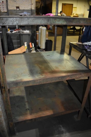HEAVY DUTY METAL SHOP STORAGE STAND, NO CONTENTS,