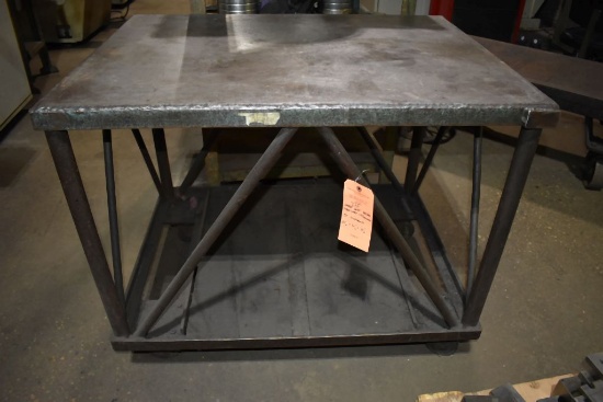 HEAVY DUTY METAL SHOP CART WITH 4" CASTERS,
