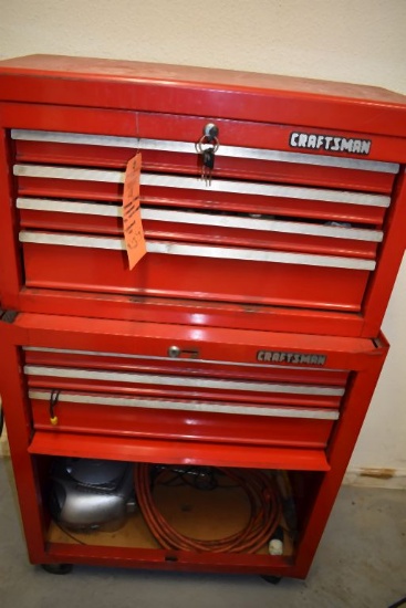 CRAFTSMAN SEVEN DRAWER AND ONE COMPARTMENT TOOL CHEST