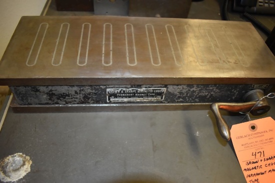 BROWN & SHARPE MAGNETIC CHUCK, PERMANANT MAGNET TYPE,
