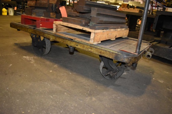 INDUSTRIAL FOUR WHEEL ROLLING CART WITH STEEL WHEELS,