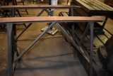 PAIR OF HEAVY DUTY STEEL WORK STANDS, (SAWHORSES),
