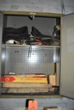 TWO DOOR WALL CABINET WITH CONTENTS; WELDING SUPPLIES