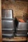 APPROX. (34) STAINLESS INSERTS AND METAL RACKS,