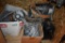 ASSORTED ELECTRIC MOTORS, NAILS AND ANGLE IRON