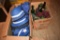 BOX WITH EMPTY BOTTLES, GRAPE DECO & BOX WITH