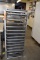 STAINLESS RACK WITH (17) PANS, 24