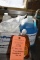 (5) PLASTIC JUGS WITH DISH DETERGENT, DEGREASER AND