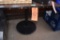 PEDESTAL TABLE WITH ROUND BASE, FORMICA TOP,
