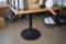 PEDESTAL TABLE WITH ROUND BASE, FORMICA TOP,