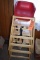 (3) WOODEN HIGH CHAIRS AND BOOSTER SEAT