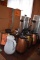 CONTENTS ON TOP OF TABLE; COFFEE URNS, MAKERS,