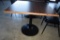 SQUARE PEDESTAL TABLE WITH FORMICA TOP,