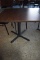 SQUARE PEDESTAL TABLE WITH FORMICA TOP,