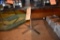 PEDESTAL TABLE, WOODGRAIN TOP, NO CONTENTS, 36