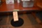 PEDESTAL TABLE, WOODGRAIN TOP, NO CONTENTS, 36