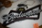 PLASTIC BUDWEISER BOW-TIE LIGHT, NOT NEON, WORKS,
