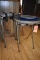 (5) CHROME WAITRESS TRAY STANDS WITH (4) TRAYS AND