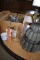 BOX AND LOOSE GLASS; VASES, JARS AND MISC. PIECES