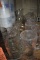 LOT OF GLASSWARE; (3) WINE CARAFES, (6) MISC. GLASS STEIN MUGS