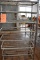 STEEL RACK ON CASTERS WITH EIGHT SHELVES,