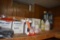 LARGE LOT OF CLEANER PRODUCTS ON TOP SHELF