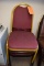 (4) VINYL CHAIRS, BROWN, BURGANDY AND CLOTH