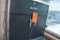 BLACK WOOD CABINET WITH THREE DOORS, 20