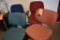 (4) SECRETARY CHAIRS - ALL ON CASTERS