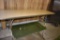 FOLDING TABLE WITH WOOD TOP, METAL BASE, 28