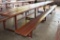 HEAVY DUTY PICNIC TABLE WITH WELDED STEEL FRAME,