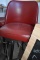 (2) MAROON BAR STOOLS