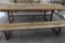 HEAVY DUTY PICNIC TABLE WITH WELDED STEEL FRAME,