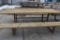 HEAVY DUTY PICNIC TABLE WITH WELDED STEEL FRAME,