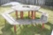 OCTAGONAL PICNIC TABLE WITH HEAVY DUTY WELDED STEEL