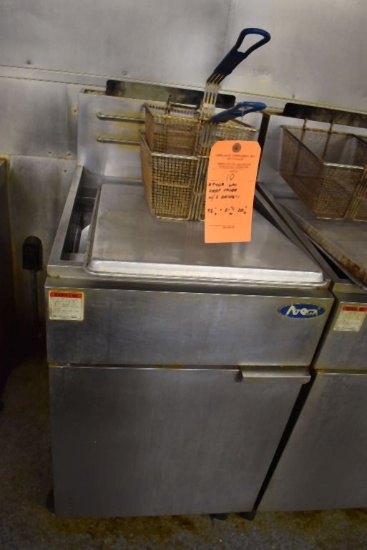 ATOSA GAS DEEP FRYER WITH TWO BASKETS, 42"H x 21"W x 30"D,