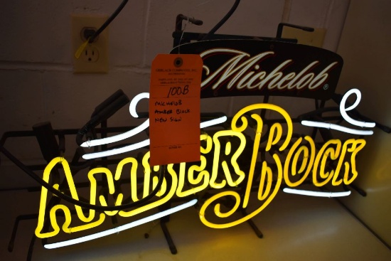 MICHELOB AMBER BLOCK NEON SIGN