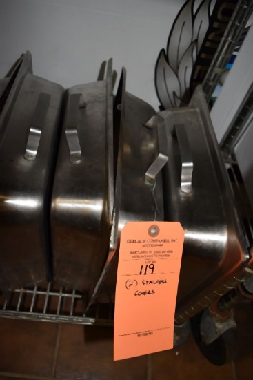 (2) STAINLESS STEEL COVERS, BUILDING 2 KITCHEN