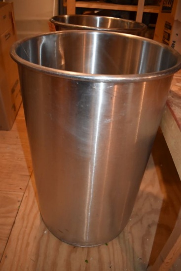 LARGE STAINLESS STEEL POT, 19" DIAMETER x 30" TALL