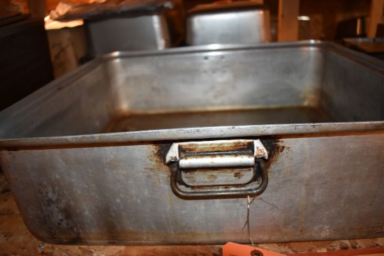 STAINLESS STEEL SQUARE POT, 20" x 22"