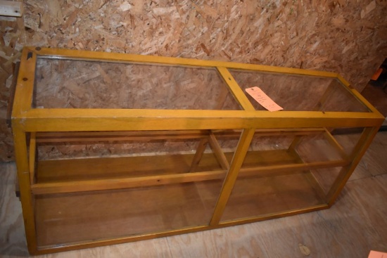 PLEXIGLASS AND WOOD DISPLAY CASE, 15" x 60" x 24" TALL