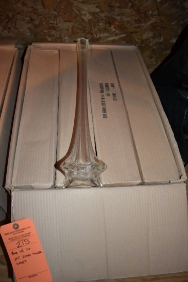 (12) 24" GLASS TOWER VASES