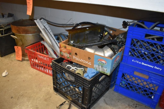 CASTERS, SHELVING BRACKETS AND LARGE ASSORTMENT OF