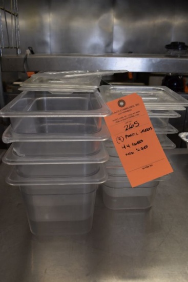 (9) PLASTIC INSERTS WITH (4) COVERS - MISC. SIZES