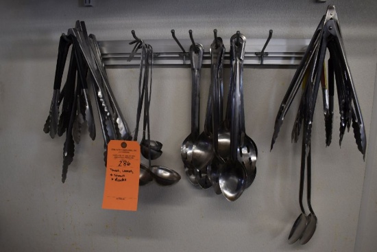 TONGS, LADLES, SPOON AND RACKS