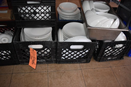 ALL CONTAINERS UNDER AND NEXT TO TABLE;