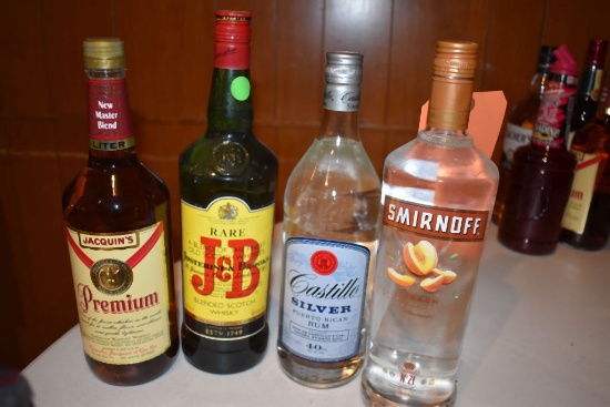 (4) BOTTLES; J&B WHISKEY, PREMIUM