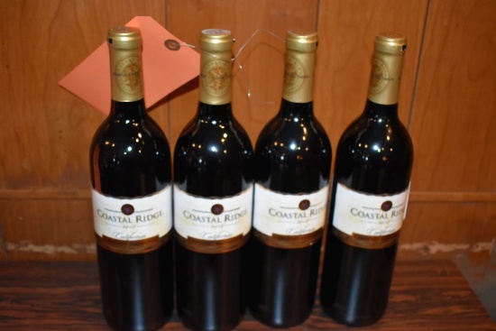 (4) BOTTLES OF COASTAL RIDGE 2018 CABERNET SAUVIGNON,