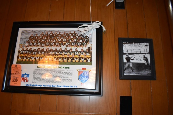 (6) PICTURES TOTAL, POSTERS, PENNANT ON THIS WALL,
