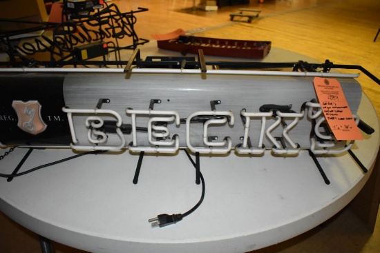 BECK'S NEON WINDOW LIGHT, ON/OFF CHAIN IS MISSING,